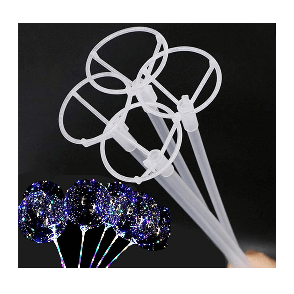 LEDボボライトアップハンドホルダーバルーン70cmクリア透明バルーンスティックとカップ